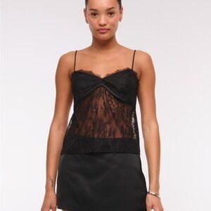 Abercrombie The A&F Scarlett Mid Rise Satin Mini Skort